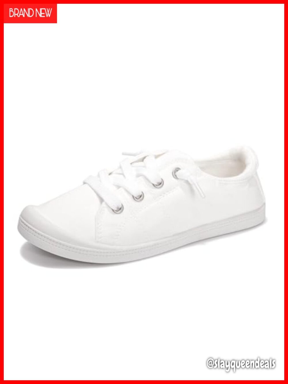 Womens Canvas Slip On Sneakers Low Top Casual Comfort Walking Flats